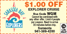 Special Coupon Offer for Sarasota Bay Explorers Cruise